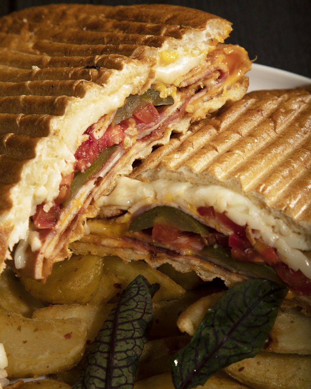 Stock photo of a pressed deli sandwich